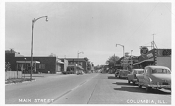 Columbia's Main Street in the 1940's. (submitted photo)
