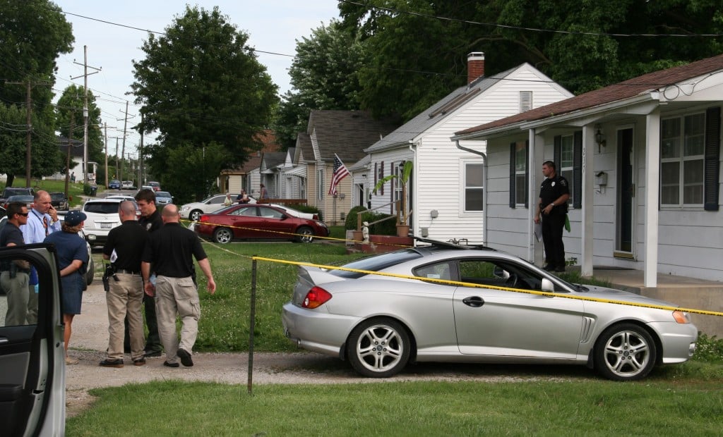 The scene outside 237 South Riebeling Street in Columbia on Thursday afternoon after the Major Case Squad was activated. (Kermit Constantine photo)