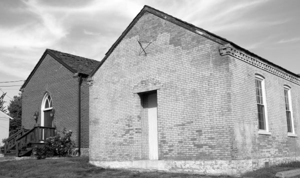 Pictured is the old schoolhouse and the recently renovated old church, as they appear today. (Robyn Dexter photo)