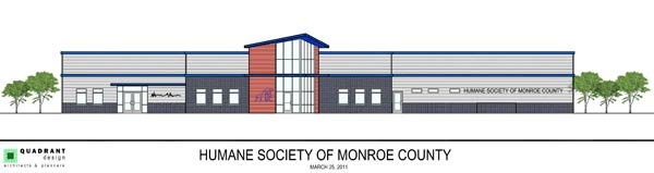 Pictured is an engineer’s rendering of the future Helping Strays facility being built off Hanover Road between Columbia and Waterloo.