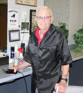Professional barber Jake Kohnz of Valmeyer will retire July 1 from his 57-year career. (Sean McGowan photo)