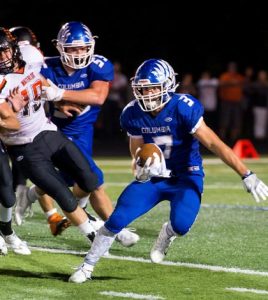 Colton Byrd ran for scores of 30 and 14 yards in a 51-6 blowout of Freeburg on Friday night.