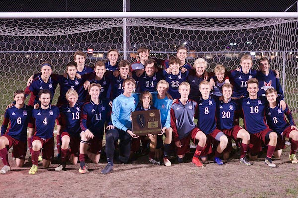 The Gibault soccer team is all smiles after winning the supersectional title on Tuesday night. (John Hooser photo)