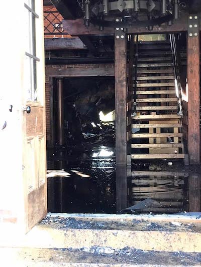 A look inside Hopskeller from the front door following Sunday's fire. (submitted photo)