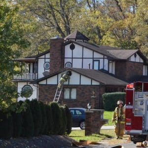 Columbia firefighters work at the scene of Sunday's fire on Gall Road. (Corey Saathoff photo) Columbia firefighters work at the scene of Sunday's fire on Gall Road. (Corey Saathoff photo)