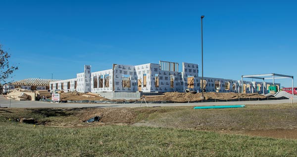 Pictured is the exterior of the future Evergreen Pointe to be located next to Oak Hill in Waterloo. (Alan Dooley photos)