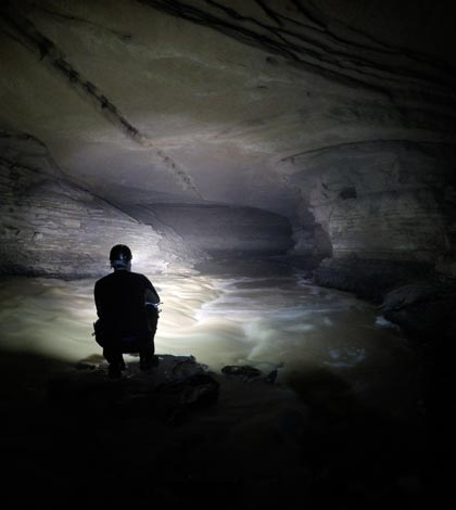 Pictured is a portion of the stream in the Fogelpole Cave system. Clifftop purchased the 535-acre Monroe County property now named the Paul Wightman Subterranean Nature Preserve to enhance protection of the cave system and its groundwater.  (submitted photo)