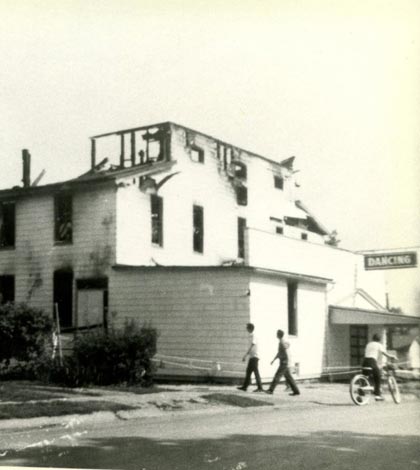 Pictured at left, a fire at the old Turner Hall building in Columbia left destruction in its wake in 1965. 