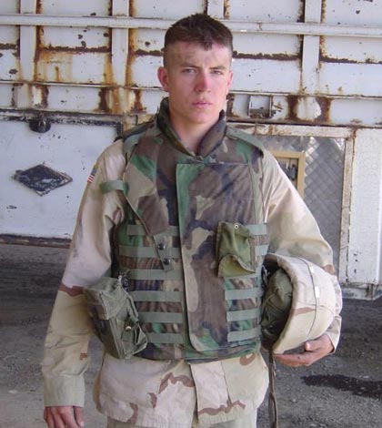 Dustin Row during his military service.