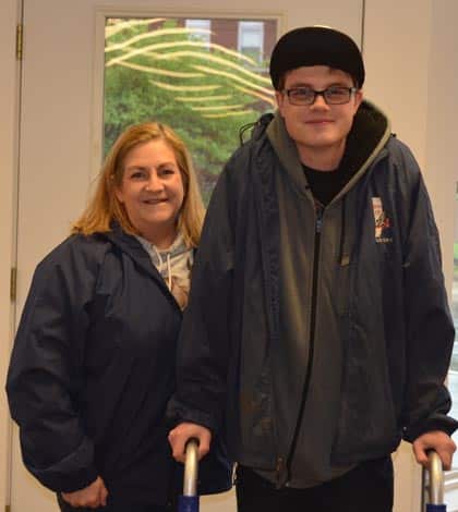 Pictured, Kathi and Kolton May share how grateful they are for the support Kolton has received from the local demo derby community. (Sean McGowan photo)