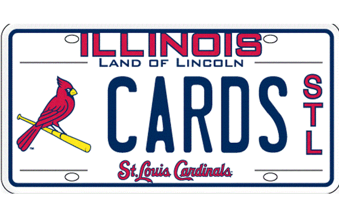 More Cardinals plates in Illinois than Missouri