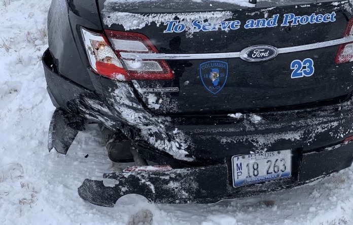 CPD car snowy crash