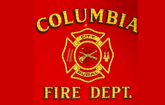 Tractor fire in shed near Columbia