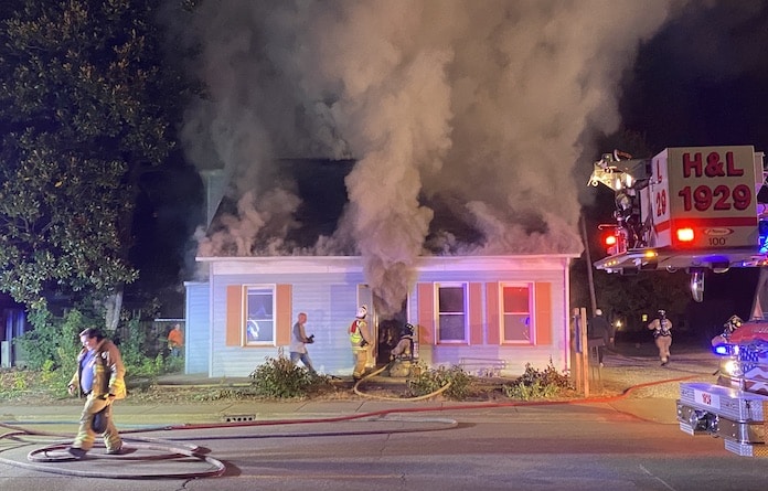 Saturday night structure fire in downtown Columbia