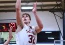 Gavin Kessler (32) of Gibault takes a shot against Routte Catholic at Gibault High School on Saturday, December 2,