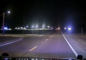 Pic of lights activated as southbound vehicle approaches